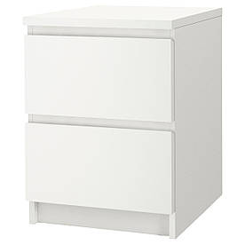 IKEA MALM (802.145.49) тумба, 2 ящики, білий