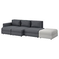 IKEA VALLENTUNA (191.613.85) Диван, 4 части, Murum черный