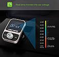 Bluetooth FM transmitter + 2хUSB + microSD + LineOut + Гучний зв'язок + 1.44" LCD voltage display, фото 3