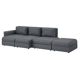 IKEA VALLENTUNA (491.498.39) Диван, 4 частини, Murum чорний