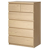 IKEA MALM (904.036.05) Комод, 6 ящиков, белый