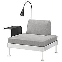 IKEA DELAKTIG (092.537.62) Кресло со столом и лампой, Tallmyra белый/черный