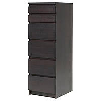 IKEA MALM (504.035.89) Комод, 6 ящиков, белый, зеркало