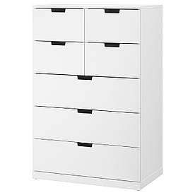 IKEA NORDLI (992.395.02) Комод, 7 ящиків, білий