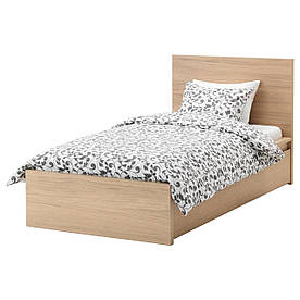 IKEA MALM (991.323.08) Кровать, высокая, 2 контейнера, белый витраж, Luroy
