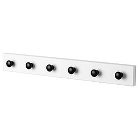 IKEA LURT / ENERYDA (092.372.77) Вішалка з 6 пластинами, біла, чорна