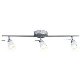 IKEA BASISK (802.625.83) софіт Стельовий, 3 відбивача, нікельований, білий
