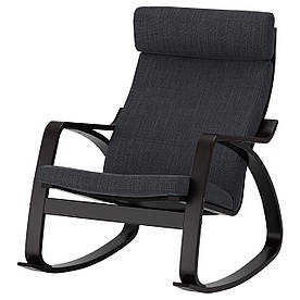 IKEA POANG (592.010.30) Хитний стілець, чорний брік, Knisa black