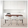 IKEA EKEDALEN / BERNHARD (992.214.46) Стіл та 6 стільців, коричневий, мюк білий, фото 2