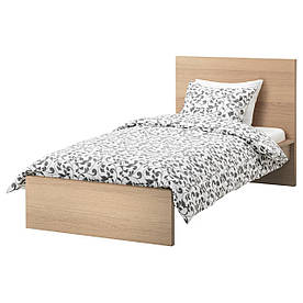 IKEA MALM (091.572.99) Ліжко, високий, білий вітраж, Luroy
