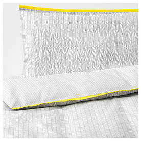 IKEA KLAMMIG (203.731.93) Постільна білизна для ліжка, 3 шт., Сірий