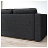 IKEA VIMLE (592.536.08) Тримісний диван, Tallmyra чорний/сірий, фото 2