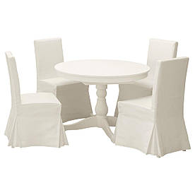 IKEA INGATORP / HENRIKSDAL (091.615.69) Стіл і 4 стільця білого кольору Blekinge