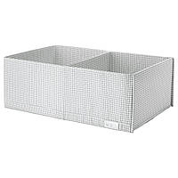 IKEA STUK (103.095.55) Коробка с перегородками, белый/серый