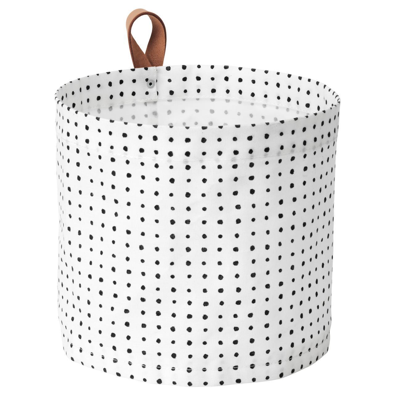 IKEA PLUMSA (603.635.78) Контейнер білий, чорний