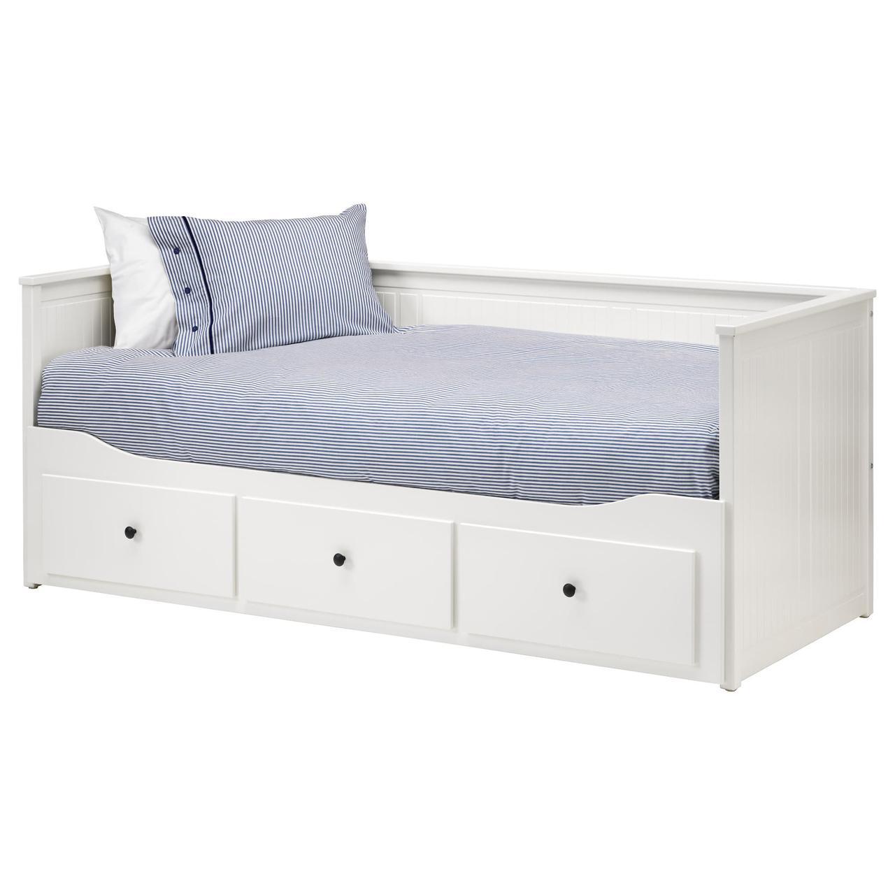 IKEA HEMNES (891.861.13) Кушетка з 3 ящиками/2 матраца, біла, Husvik hard