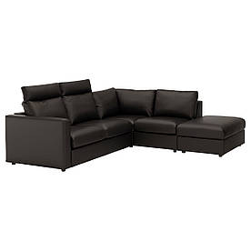 IKEA VIMLE (692.567.53) Чотиримісний кутовий диван, відкритий кінець з узголів'ям, ганнаред