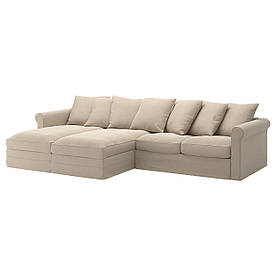 IKEA GRONLID (492.557.83) 4-місний диван, з шезлонгом, Ljungen світло-зелений