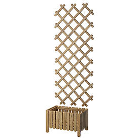 IKEA ASKHOLMEN (590.539.25) Коробка з гратами, садом, сірого кольору