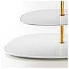 IKEA FORADLA (703.577.89) Сервировочн підставка, білий, латунь, фото 3