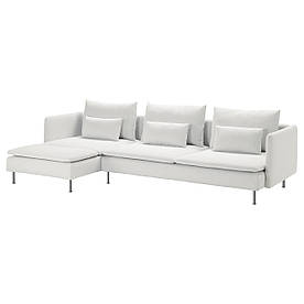 IKEA SODERHAMN (491.359.60) 4-місний диван, з шезлонгом Samsta, Samsta темно-сірий