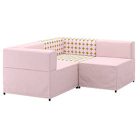 IKEA KUNGSHAMN (392.495.42) Модульний диван, 2-місний, Idella meringue, Yttered різнобарвний багатобарвний