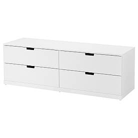 IKEA NORDLI (492.394.96) Комод, 4 ящики, білий