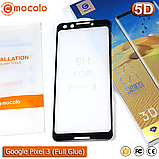 Захисне Full Glue скло Mocolo Google Pixel 3 5D (Black), фото 4