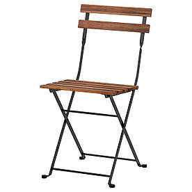 IKEA TARNO (900.954.28) Садовий стілець, складной чорний / світло-коричнева морилка