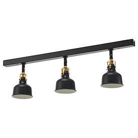 IKEA RANARP (703.963.90) софіт Стельовий, 3 відбивача, чорний