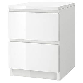 IKEA MALM (503.365.52) тумба, 2 висувних ящика, білий