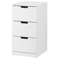 IKEA NORDLI (392.398.35) Комод, 3 ящика, Белый