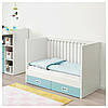 IKEA STUVA / FRITIDS (392.531.76) Ліжечко дитяче з ящиками блакитний, фото 4
