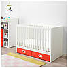 IKEA STUVA / FRITIDS (492.531.85) Дитяче ліжко з ящиками, червона, фото 3