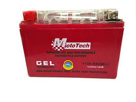 Мотоакумулятор 12 В9А клем коробка YTX9-BS(GEL) MotoTech
