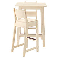 IKEA NORRAKER / NORRAKER (091.615.74) Барный стул и 2 стола, белая береза, белая береза