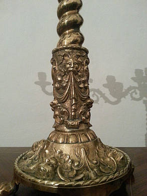 Антикварні свічники поч. ХХ століття, бронза, фото 2
