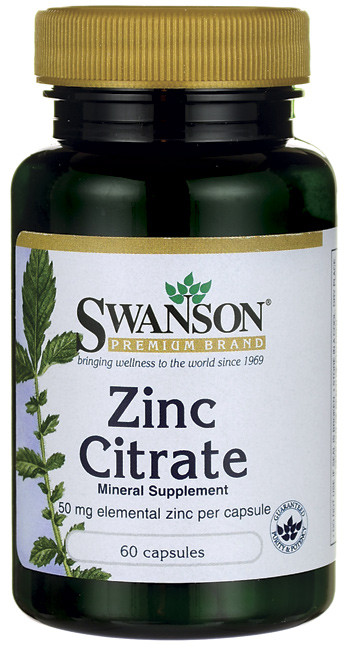 Активізація роботи імунітету - Цинк Цитрат / Zinc Citrate, 50 мг 60 капсул