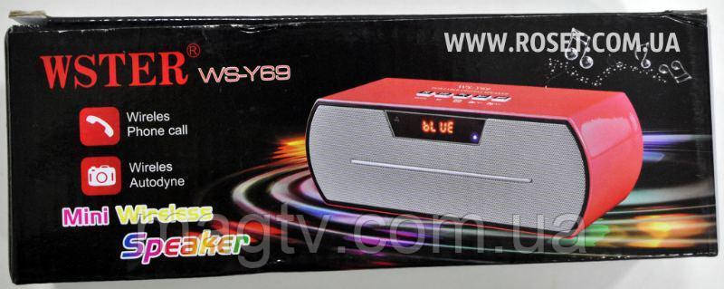 Портативна колонка SPS WS Y69+BT, Bluetooth, MicroSD, USB, FM, AUX