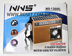 Радіоприймач з USB NNS NS-1360S із сонячною батареєю