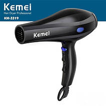 Фен для волосся з насадками Kemei KM-3319, фото 2