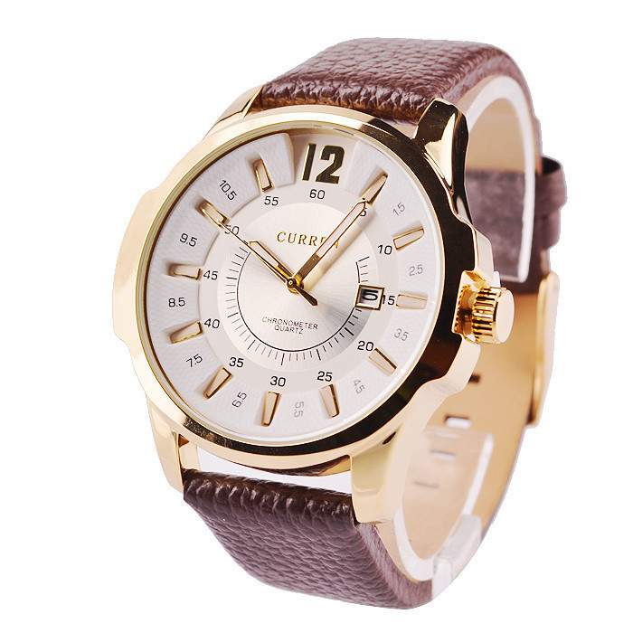 Годинник чоловічий Curren Colorado brown-gold-white, фото 1