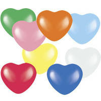 Воздушные шарики Gemar Сердце пастель Ассорти, 6' (15 см), 100 шт