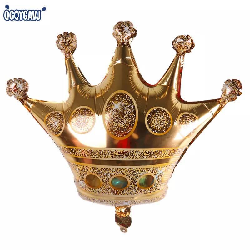 .Фольгований повітряна куля міні фігура корона золота 30 х 30 див.