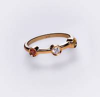 Золотое кольцо с сапфпирами и бриллиантами С22Л1№5