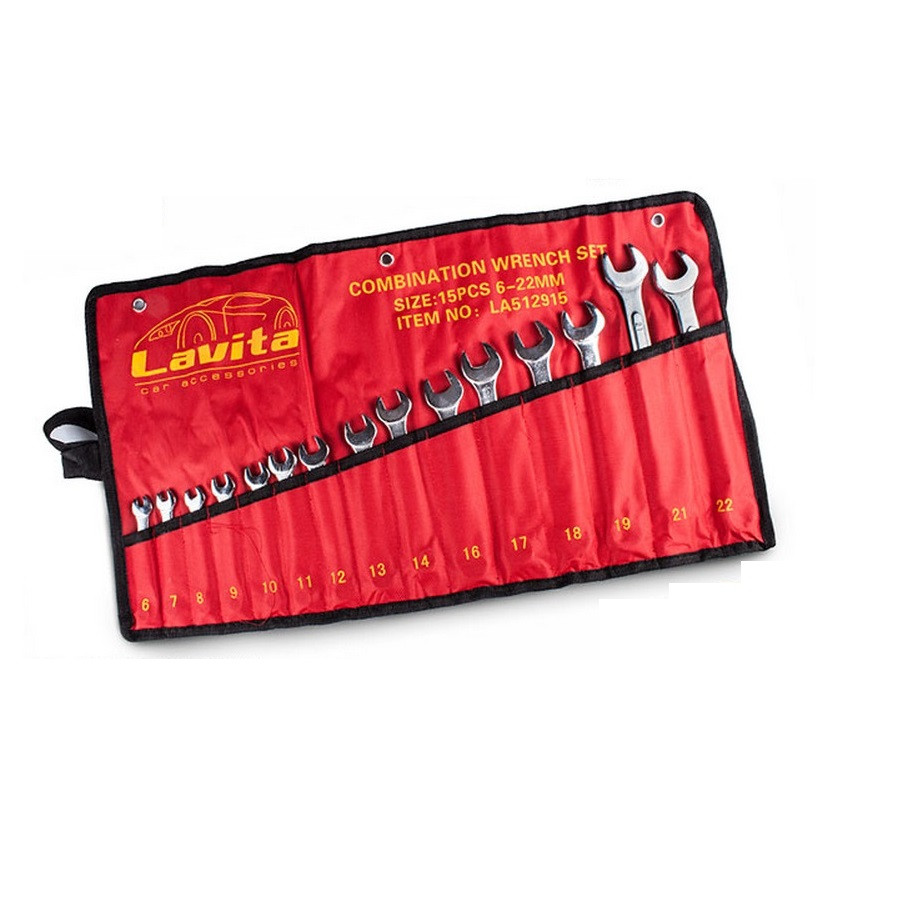 Набір ключів комбінованих 15 шт 6-22 мм Lavita LA512915, фото 1