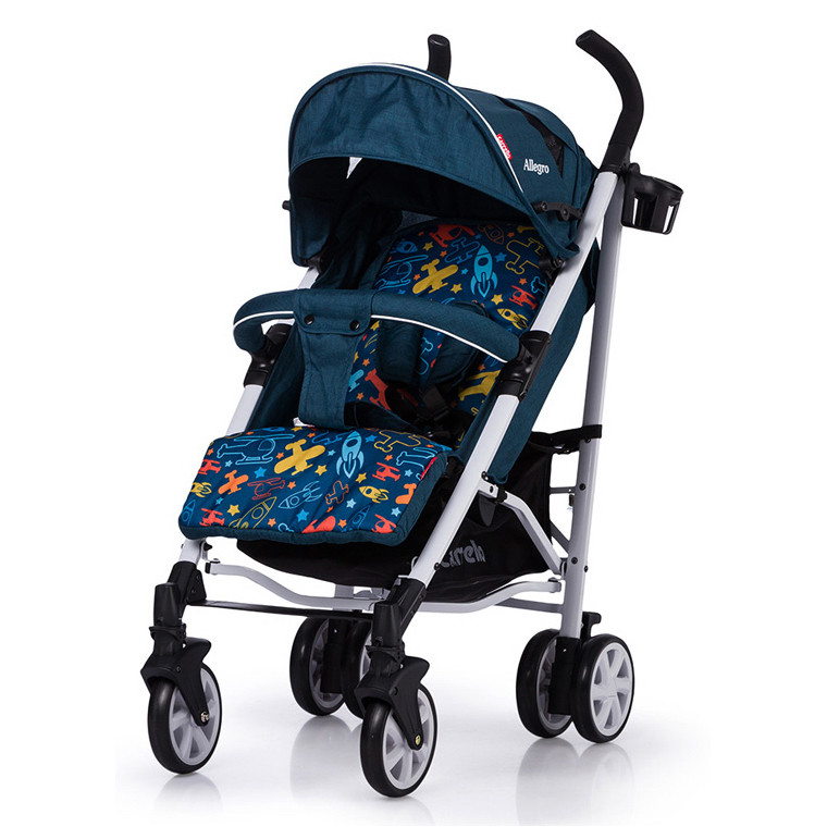 Коляска-тростина Allegro, «Carrello» (CRL-10101/1), колір Aviation Blue (синій у льоні)