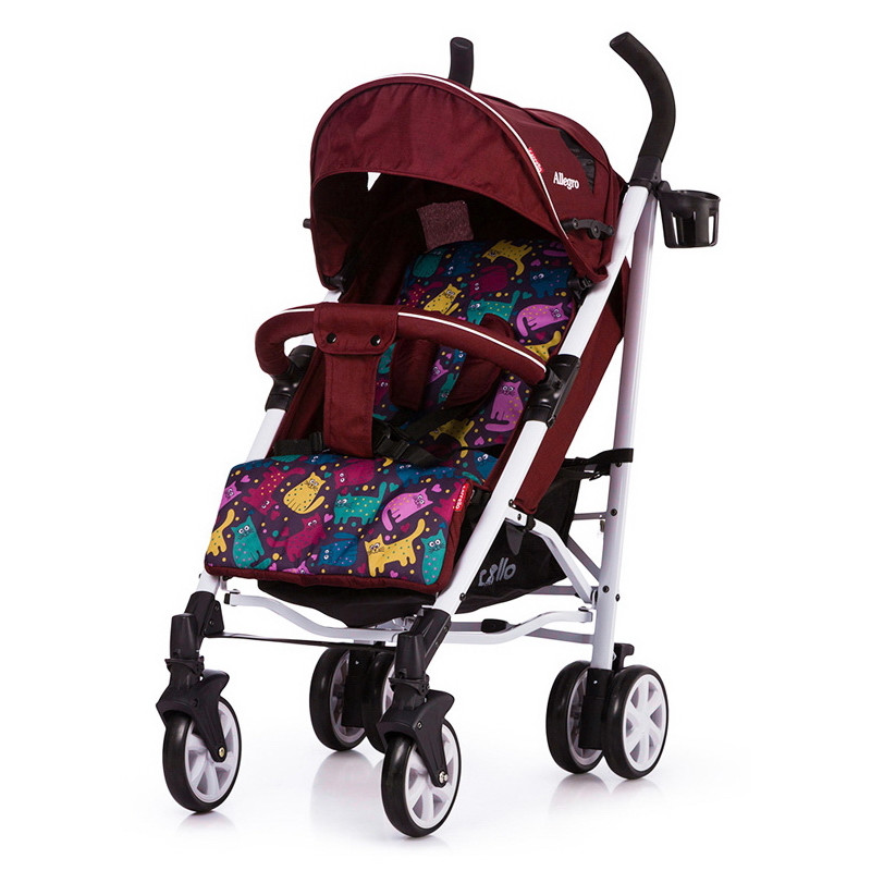 Коляска-тростина Allegro, «Carrello» (CRL-10101/1), колір Kitty Red (червоний у льоні)