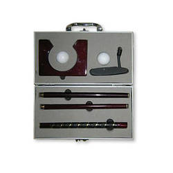 Офісний набір для гри в кабінетний міні гольф у металевому футлярі з дерев'яною ключкою CX-1006