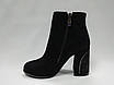 Чорні черевики з екозамші. Ботильйони. Маленькі розміри (33, 35)., фото 7